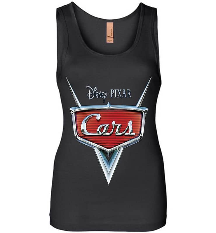 Disney Pixar Cars Official Grill Badge Logo Graphic Womens Jersey Tank Top