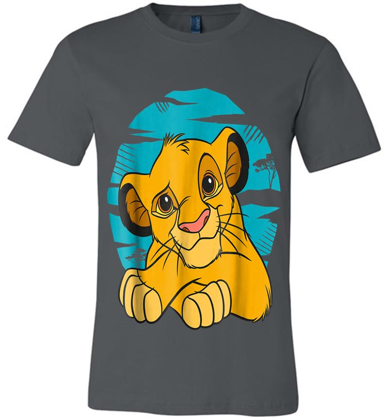 Disney The Lion King Young Simba Resting Blue 90s Premium T-shirt
