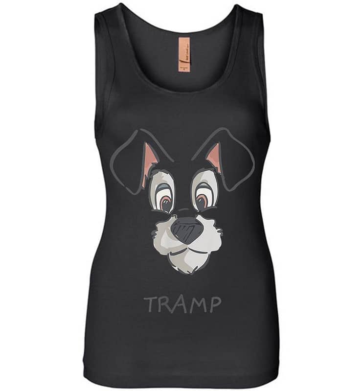 Disney Tramp Drawing Lady And The Tramp Costume Womens Jersey Tank Top