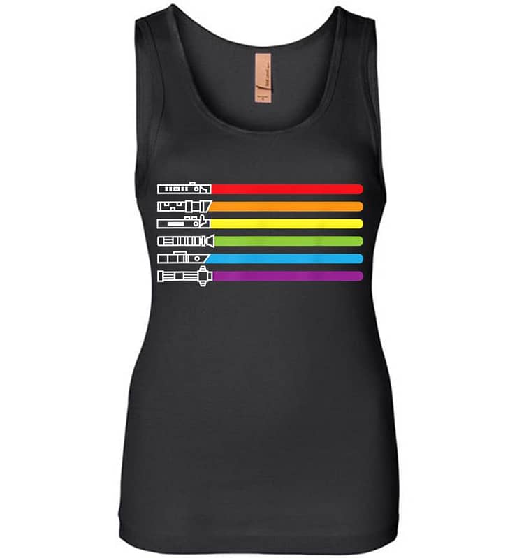 Funny Gay Saber Tee Rainbow LGBT Pride Month 2020 LGBTQ Gift Women Jersey Tank Top