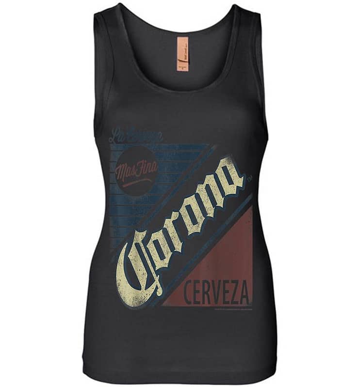 Grey Corona Logo Short Sleeve Adult Womens Jersey Tank Top