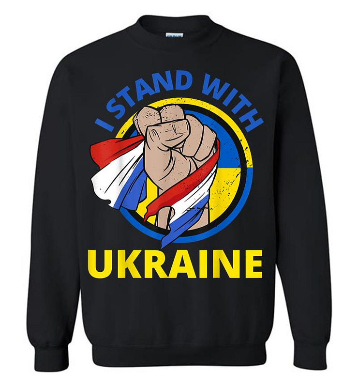 I Stand With Ukraine Support Ukrainian American Sweatshirt