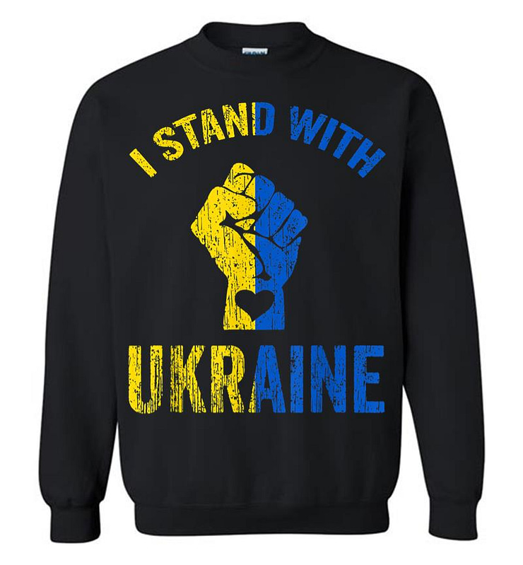 I Stand With Ukraine Ukraine Flag Ukrainian Love Sweatshirt