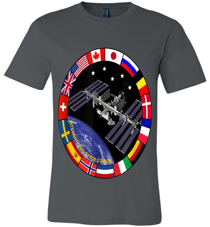 International Space Station Nasa Iss Flag Logo Premium T-shirt