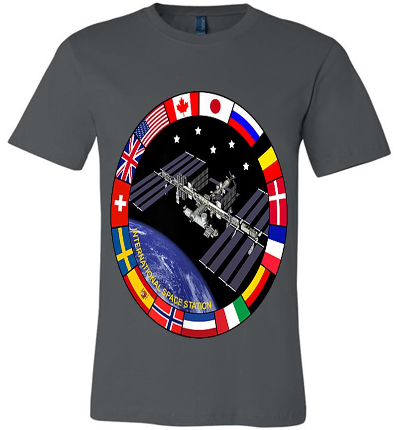 International Space Station Nasa Iss Pocket Logo Premium T-shirt