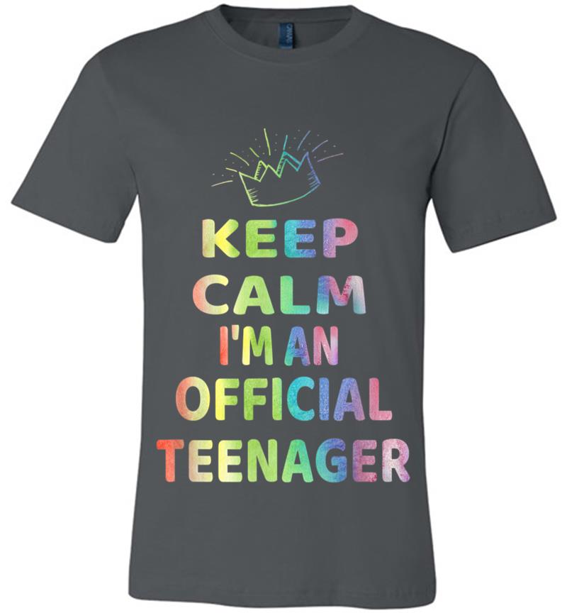 Keep Calm Birthday Official Nager Design 13th Funny Girl Premium T-shirt