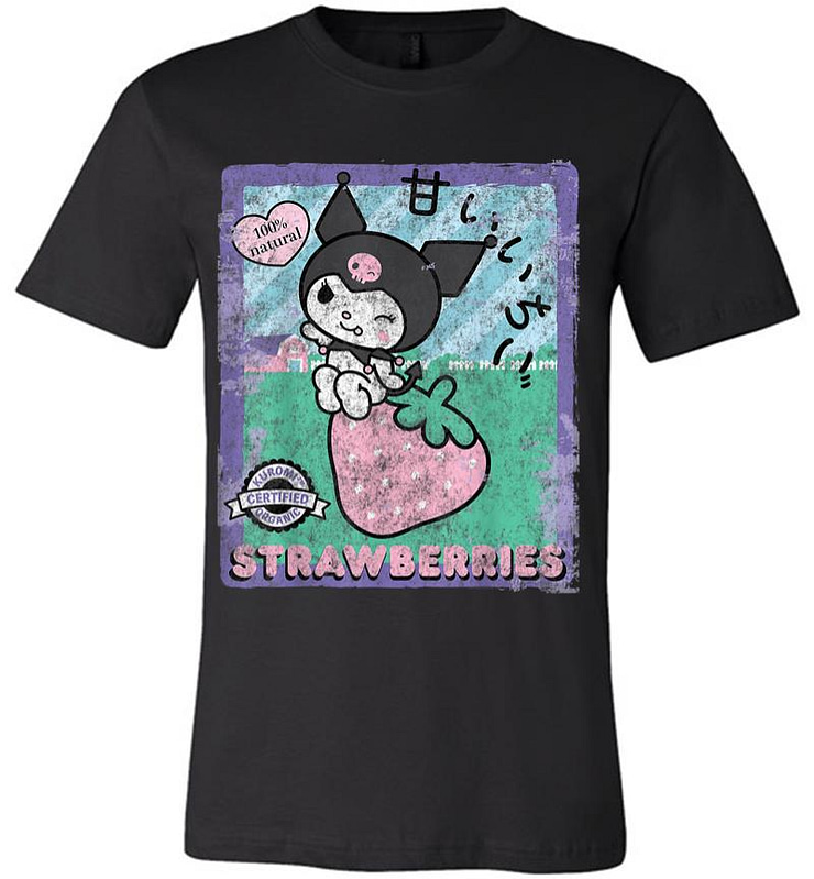 Kuromi Strawberry Picking Strawberries Farm Premium T-shirt