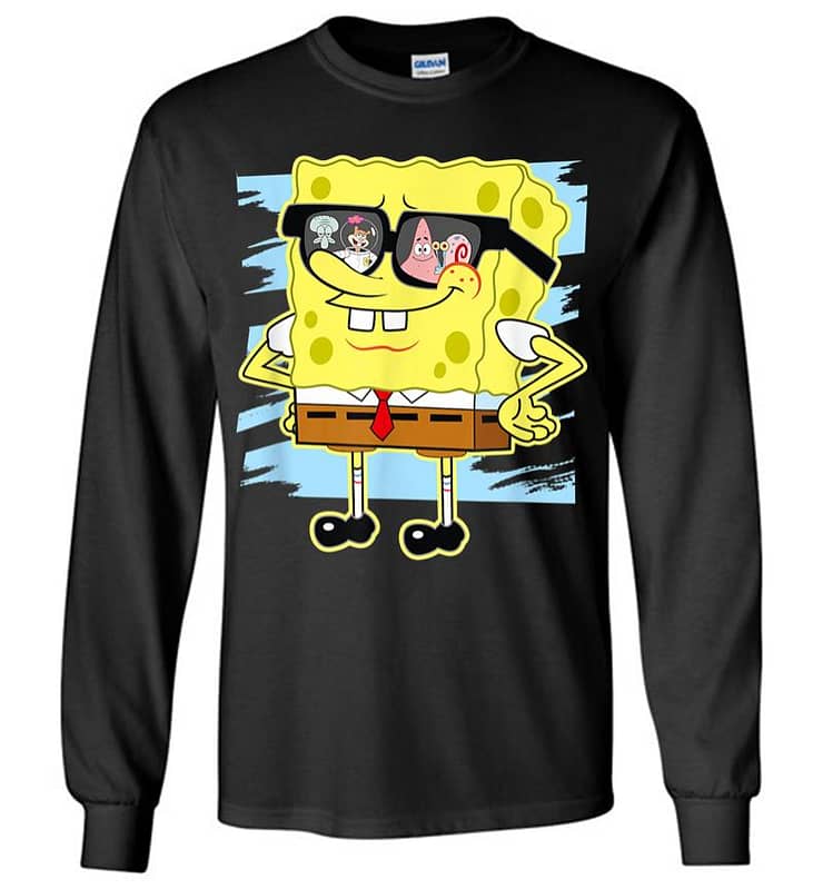 Mademark X SpongeBob SquarePants SpongeBob Reflection In Sunglasses Long Sleeve T-shirt