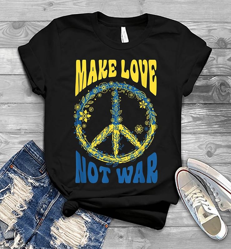 Make Love Not War Support Ukraine Men T-shirt