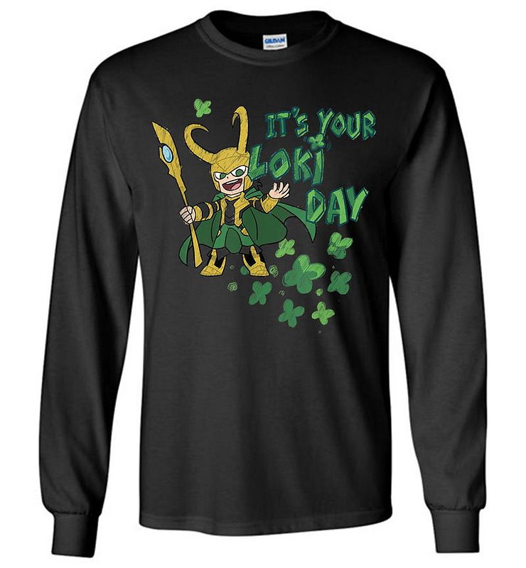 Marvel Kawaii It's Your Loki Day Shamrocks St. Patrick's Day Long Sleeve T-shirt