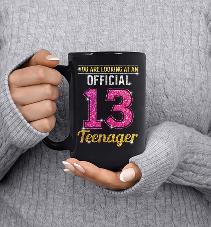 Official 13 Nager 13th Birthday Girls Mug