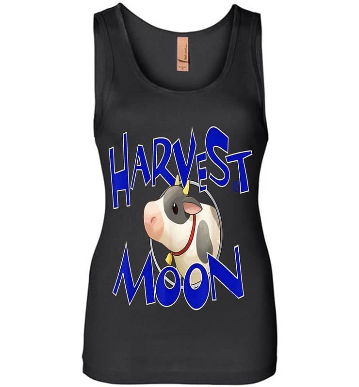 Official Harvest Moon Cow Womens Jersey Tank Top