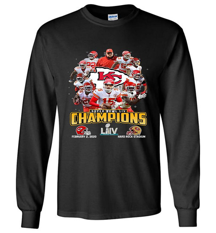 Official Kansas City Chiefs Super Bowl Liv Champions Long Sleeve T-shirt