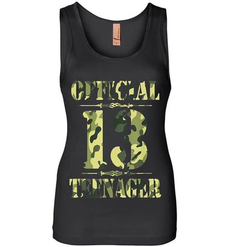 Official Nager N 13th Birthday Thirn Camo Hunting Womens Jersey Tank Top