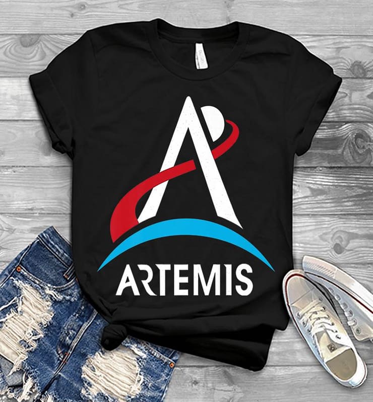 Official Nasa Artemis Program White Logo Premium Mens T-shirt