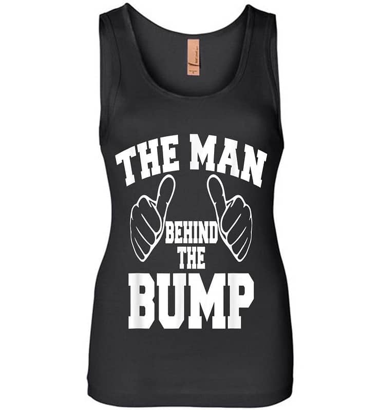 Official The Man Behind The Bump Womens Jersey Tank Top