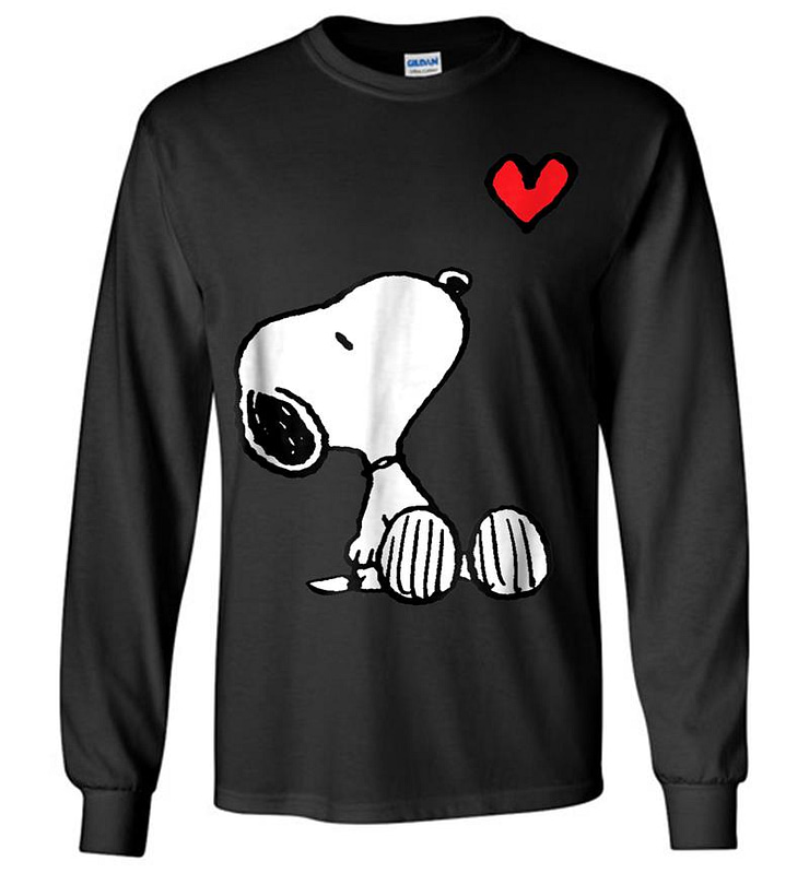 Peanuts Heart Sitting Snoopy Long Sleeve T-shirt