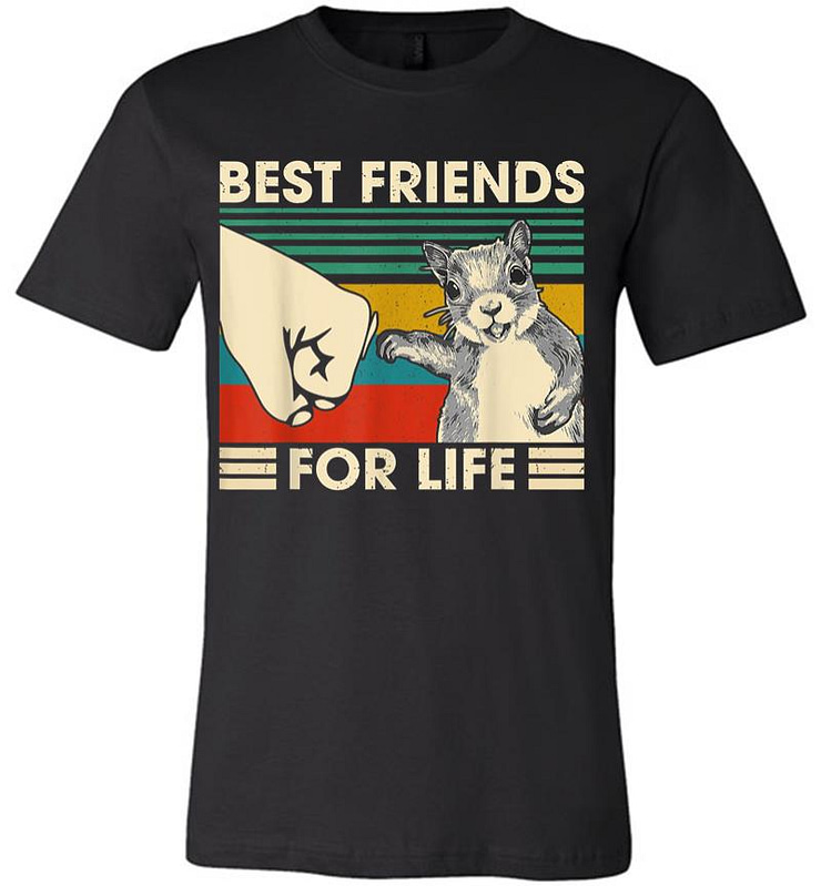 Retro Vintage Squirrel Best Friend For Life Fist Bump Premium T-shirt