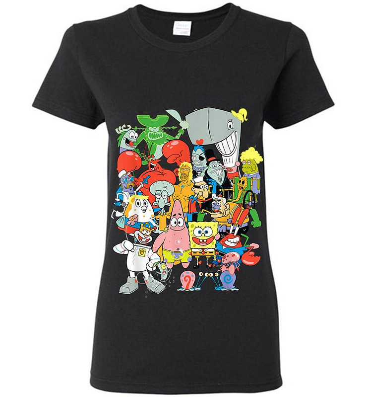 Spongebob Squarepants Cast Of Characters Women T-shirt