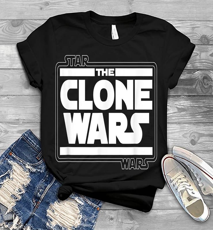 Star Wars The Clone Wars Logo Mens T-shirt