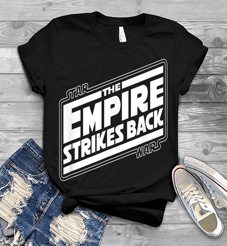 Star Wars The Empire Strikes Back Angled Movie Logo Mens T-shirt