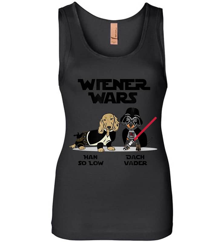 Wiener Wars Funny Dachshund Women Jersey Tank Top