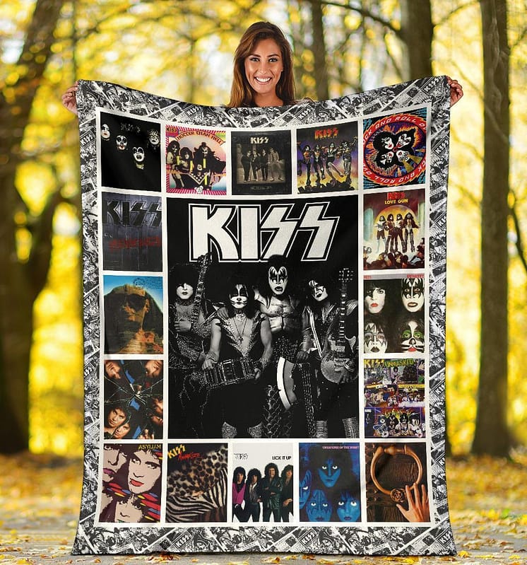 Amazon Best Seller Kiss Rock Music Fleece Blanket