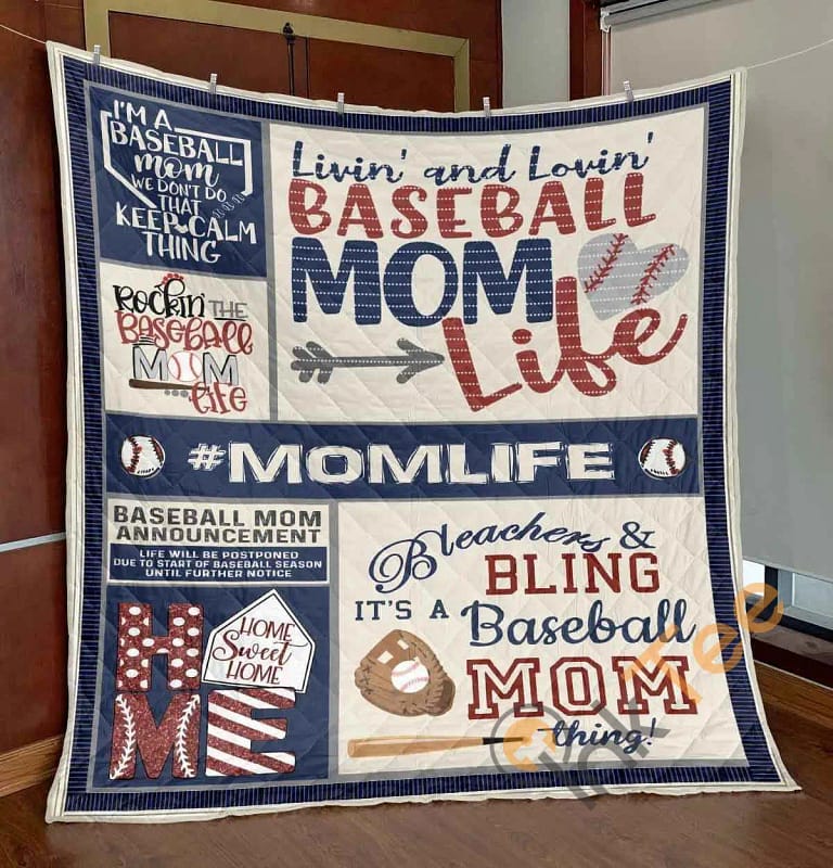 Mom Baseball Life  Blanket TH0409 Quilt