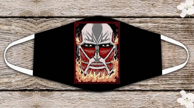 The Menace Attack On Titan Colossal No136 Face Mask