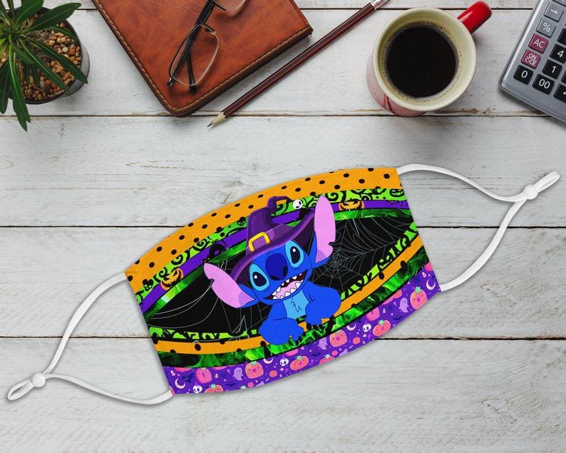 Halloween Witch Stitch Lilo & Theme Disney Trick Or Treat Lovers Happy Face Mask