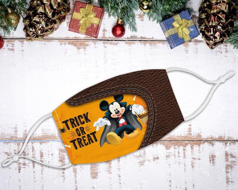 Mickey Trick Or Treat Dracula Disney Halloween Leather Mouse Vampire Fans Face Mask