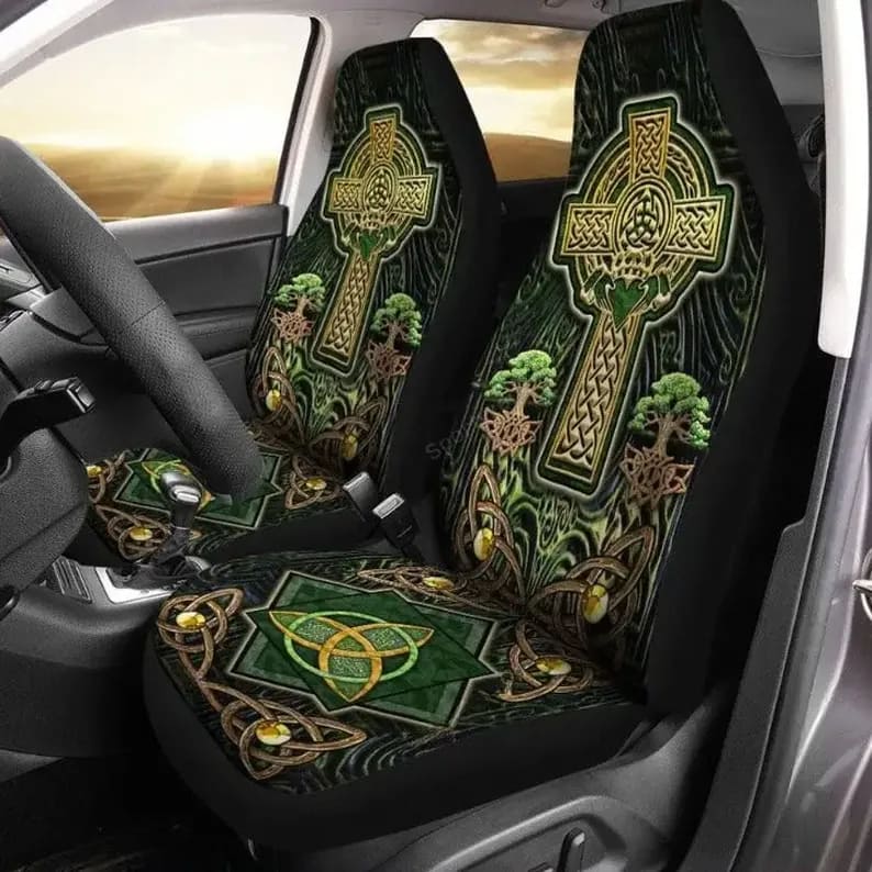 Irish Celtic Cross Car Seat Covers