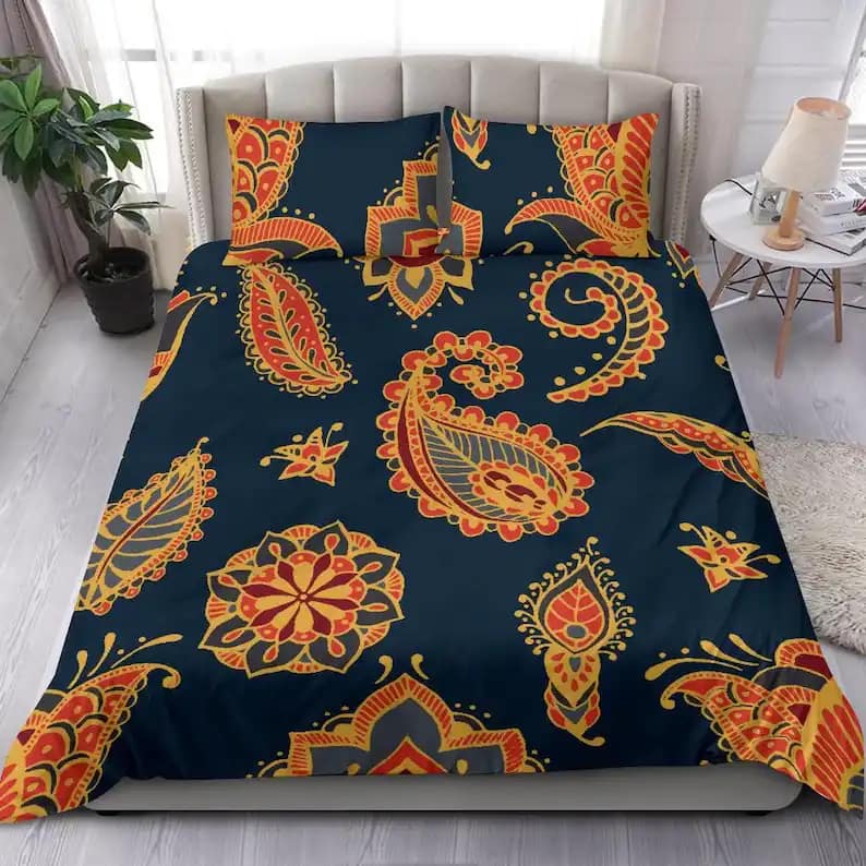 Mehndi Designs For A Indian Bedroom Decor Quilt Bedding Sets