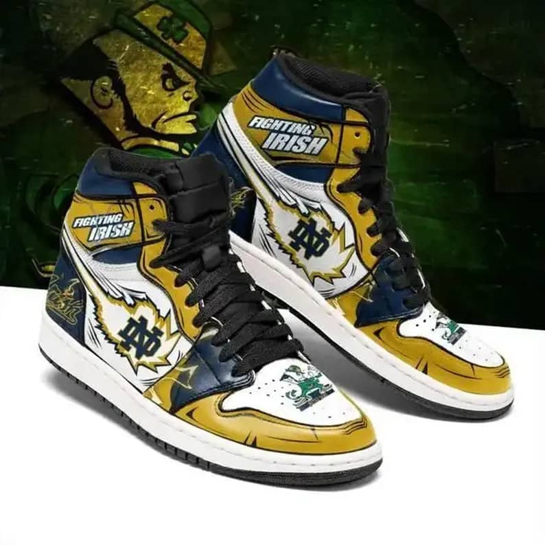 Notre Dame Fighting Irish Ncaa Football Team Perfect Gift For Sports Fans Air Jordan Shoes