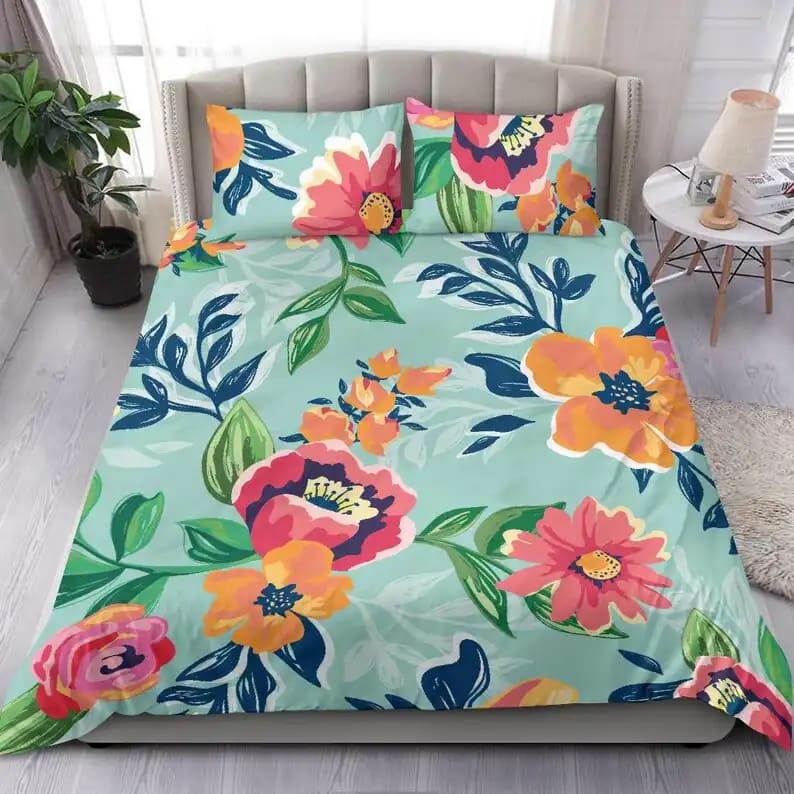 Summer Time Flowery Quilt Bedding Sets