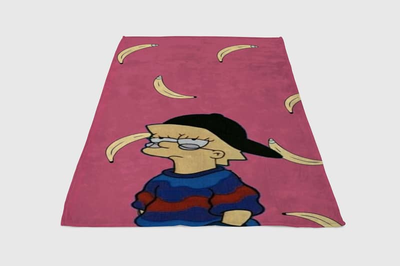 Lisa Simpson Papel Fleece Blanket