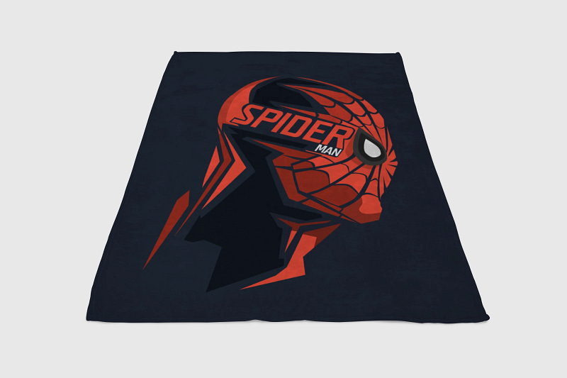 Spiderman Illustration Fleece Blanket