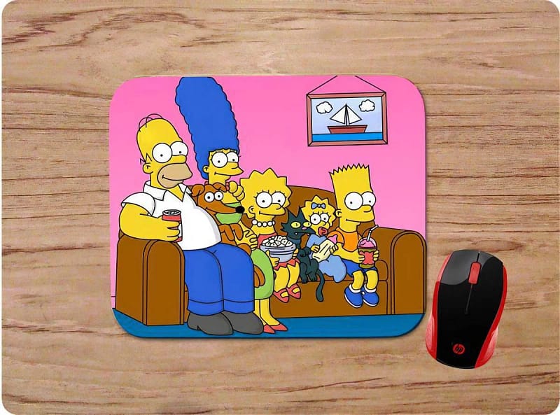 The Simpsons Characters Sofa Scene Mouse Pads