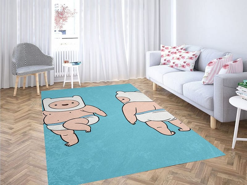 Baby Adventure Time Living Room Modern Carpet Rug