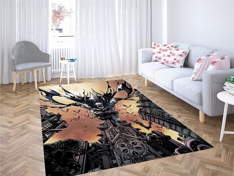Batman Pose Comic Living Room Modern Carpet Rug