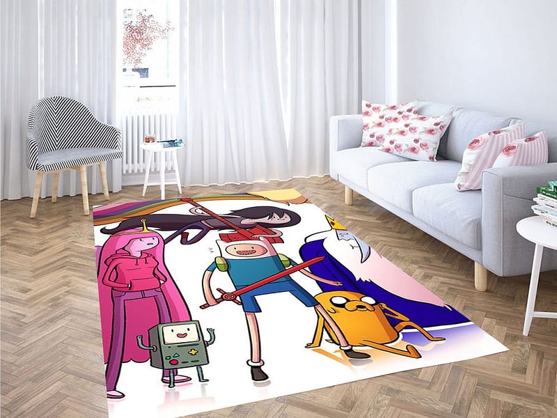 Character Adventure Time Living Room Modern Carpet Rug