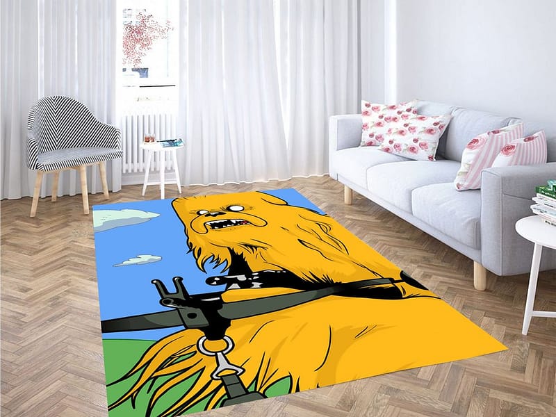 Chewbacca Adventure Time Star Wars Living Room Modern Carpet Rug
