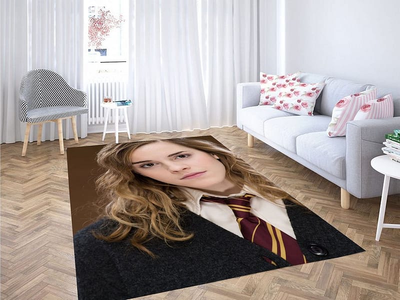 Emma Watson With Uniform Harry Potter Living Room Modern Carpet Rug