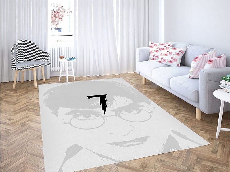 Icon Harry Potter Monochrome Living Room Modern Carpet Rug
