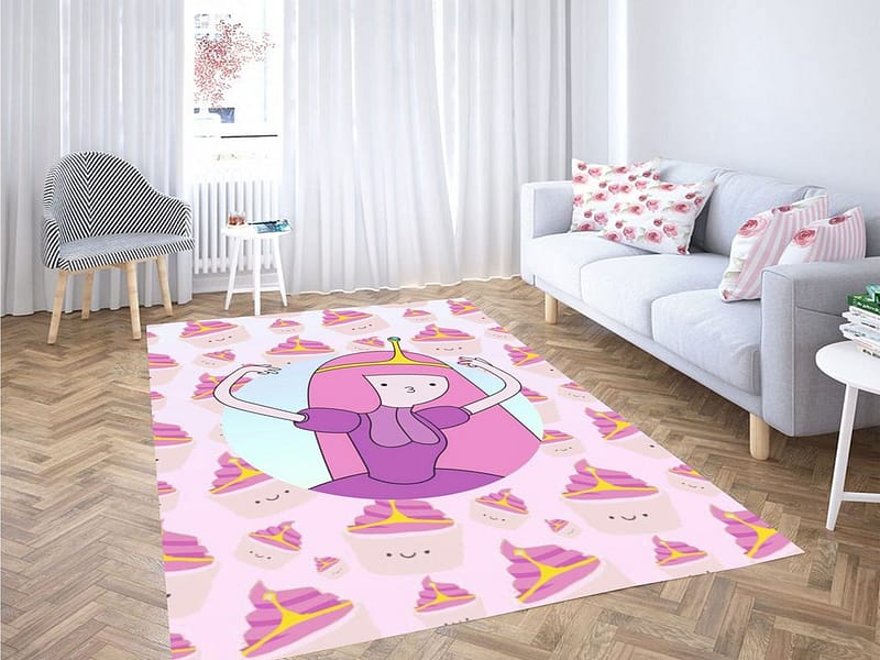 Princess Bubblegum Adventure Time Living Room Modern Carpet Rug