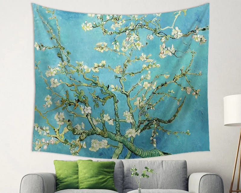 Branches With Almond Blossom Wall Art Decor Tapestry