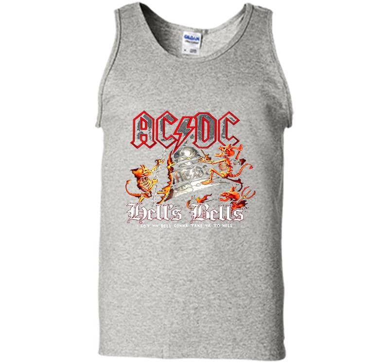 Acdc Hell’s Bells I Got My Bell Gonna Take You To Hell Mens Tank Top