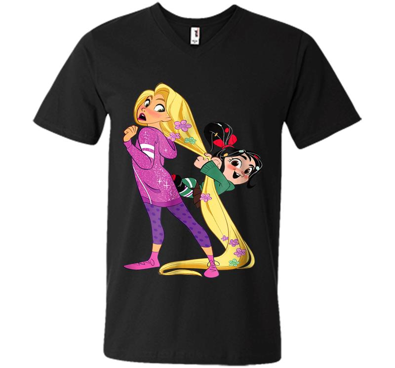 Disney Ralph Breaks The Internet Rapunzel Vanellope V-neck T-shirt