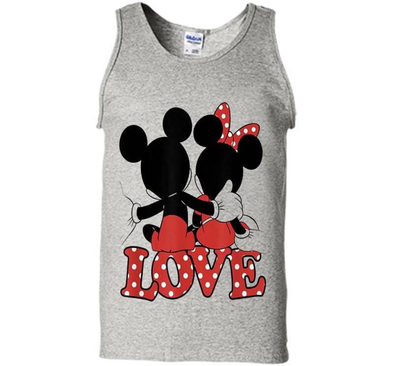 Disney Valentines Mickey Minnie Love Hug Mens Tank Top