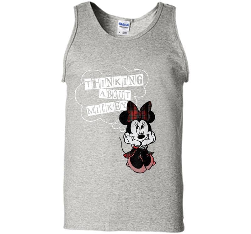 Disney Valentines Thinking About Mickey Mens Tank Top